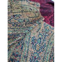 Jamawar Shawl, Nepali Acrylic Shawl, Color [dark Red]