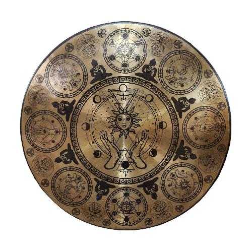 Handmade [gong], Bronze Chau Gong, Tam-tam Gong, Symphonic Gong With [mandala] Etching