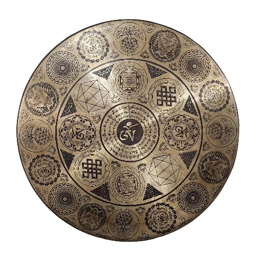 Handmade [gong], Bronze Chau Gong, Tam-tam Gong, Symphonic Gong With [mandala] Etching