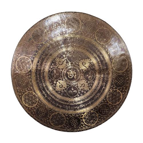 Handmade [gong], Bronze Chau Gong, Tam-tam Gong, Symphonic Gong With [mandala] Etching
