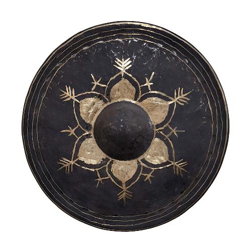 Burmese Gong, [hand Beaten] Large, Nipple Gong With Flower Design, The Javanese Gong