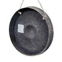Burmese Gong, [hand Beaten] Large, Nipple Gong With Flower Design, The Javanese Gong