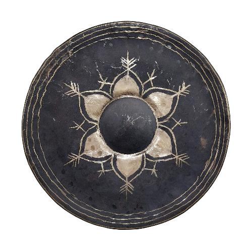 Burmese Gong, [hand Beaten] Large, Nipple Gong With Flower Design, The Javanese Gong