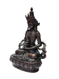 Aparimita, Buddhist Miniature Statue, [chocolate Oxidized], Amitayus, Chepame