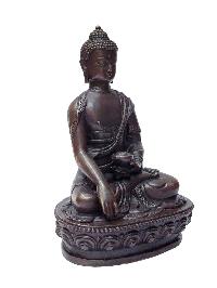 Shakyamuni Buddha, Buddhist Miniature Statue, [chocolate Oxidized]