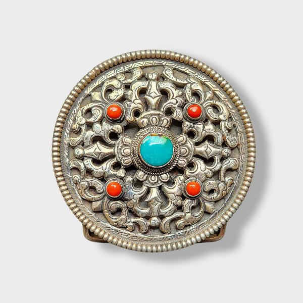 [belt Buckle] Of Silver With [turquoise]