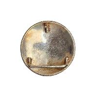 [belt Buckle] Of Silver With [jade Stone], Dragon Design