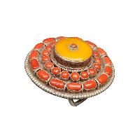 [belt Buckle] Of Silver With [yellow Amber]