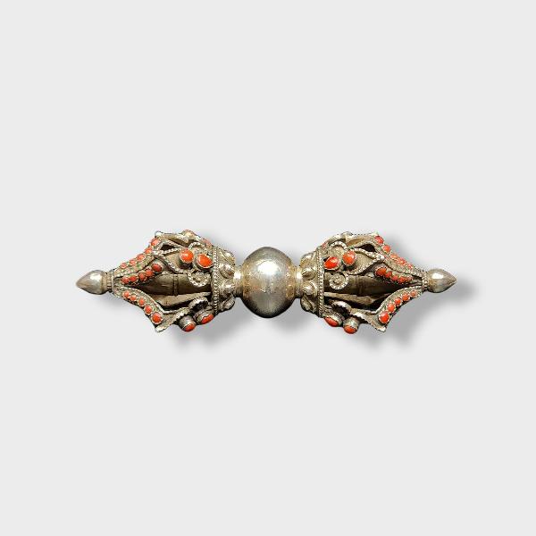 Dorje, [vajra] Of Silver With [coral]