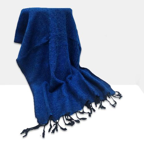 Yak Wool Shawl, Nepali Acrylic Hand Loom Shawl, [blue Color]