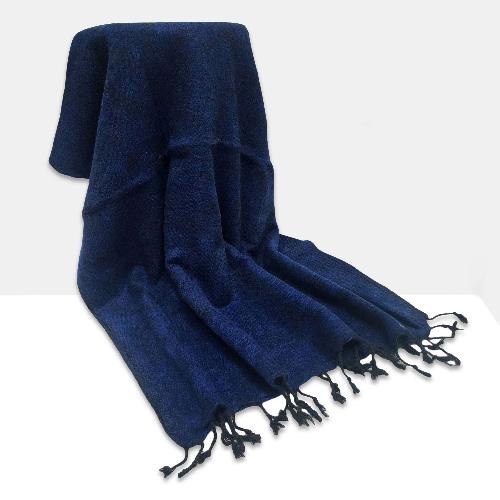Yak Wool Shawl, Nepali Acrylic Hand Loom Shawl, [blue Color]