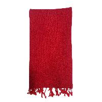 Yak Wool Shawl, Nepali Acrylic Hand Loom Shawl, [red Color]