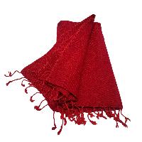 Yak Wool Shawl, Nepali Acrylic Hand Loom Shawl, [red Color]