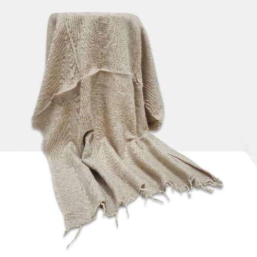 Yak Wool Shawl, Nepali Acrylic Hand Loom Shawl, [brownish-gray Color]
