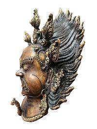 [bhairav], Handmade Ritual Metal Mask, Antique Finishing, Mahakala, Aakash Bhairav