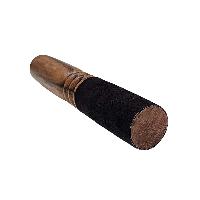 Singing Bowl Accessories, Wooden And Leather, Stroking And Playing Mallet, Medium Small
