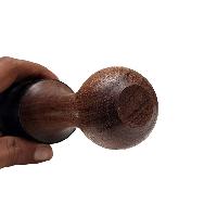 Singing Bowl Accessories, Wooden And Leather, Stroking And Playing Mallet,medium