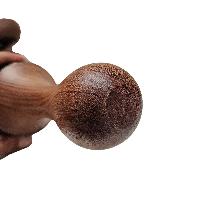 Singing Bowl Accessories, Wooden And Leather, Stroking And Playing Mallet, Large
