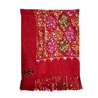 Desigener Shawl, Thick Nepali Shawl, With Heavy Embroidery, Color [red]