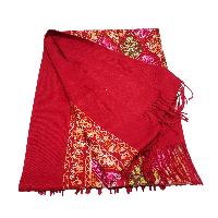 Desigener Shawl, Thick Nepali Shawl, With Heavy Embroidery, Color [red]