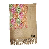 Desigener Shawl, Thick Nepali Shawl, With Heavy Embroidery, Color [brown]