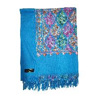Desigener Shawl, Thick Nepali Shawl, With Heavy Embroidery, Color [blue]