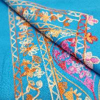 Desigener Shawl, Thick Nepali Shawl, With Heavy Embroidery, Color [blue]