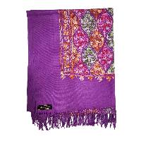 Desigener Shawl, Thick Nepali Shawl, With Heavy Embroidery, Color [purple]