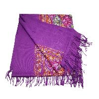 Desigener Shawl, Thick Nepali Shawl, With Heavy Embroidery, Color [purple]