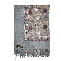 Desigener Shawl, Thick Nepali Shawl, With Heavy Embroidery, Color [gray]