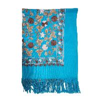 Desigener Shawl, Thick Nepali Shawl, With Heavy Embroidery, Color [blue]