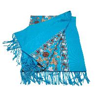 Desigener Shawl, Thick Nepali Shawl, With Heavy Embroidery, Color [blue]