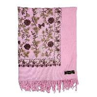 Desigener Shawl, Thick Nepali Shawl, With Heavy Embroidery, Color [pink]