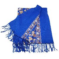 Desigener Shawl, Thick Nepali Shawl, With Heavy Embroidery, Color [blue]