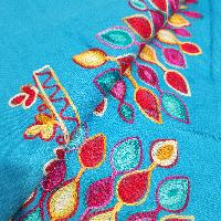 Desigener Shawl, Thick Nepali Shawl, With Heavy Embroidery, Color [sky Blue]