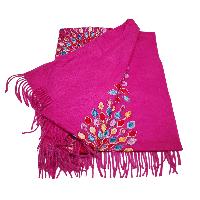 Desigener Shawl, Thick Nepali Shawl, With Heavy Embroidery, Color [pink]