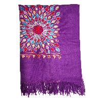 Desigener Shawl, Thick Nepali Shawl, With Heavy Embroidery, Color [purple]