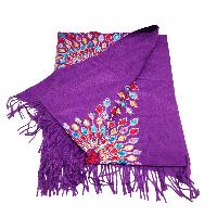 Desigener Shawl, Thick Nepali Shawl, With Heavy Embroidery, Color [purple]