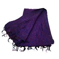 Yak Wool Blanket, Nepali Acrylic Hand Loom Blanket, Color [violet]
