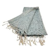 Yak Wool Blanket, Nepali Acrylic Hand Loom Blanket, Color [gray]