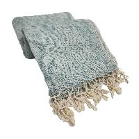 Yak Wool Blanket, Nepali Acrylic Hand Loom Blanket, Color [gray]