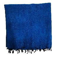 Yak Wool Blanket, Nepali Acrylic Hand Loom Blanket, Color [navy Blue]