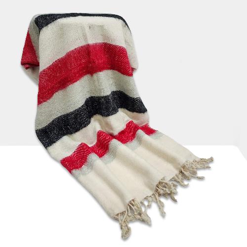 Yak Wool Blanket, Nepali Acrylic Hand Loom Blanket, [multi-color]