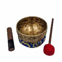 Jambati Singing Bowl Singing Bowl, Buddhist Hand Beaten, Antique Finishing, [jhumkabati], [select Accessories]