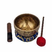 Jambati Singing Bowl Singing Bowl, Buddhist Hand Beaten, Antique Finishing, [jhumkabati], [select Accessories]