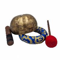 Jambati Singing Bowl Singing Bowl, Buddhist Hand Beaten, Antique Finishing, [jhumkabati], [select Accessories]