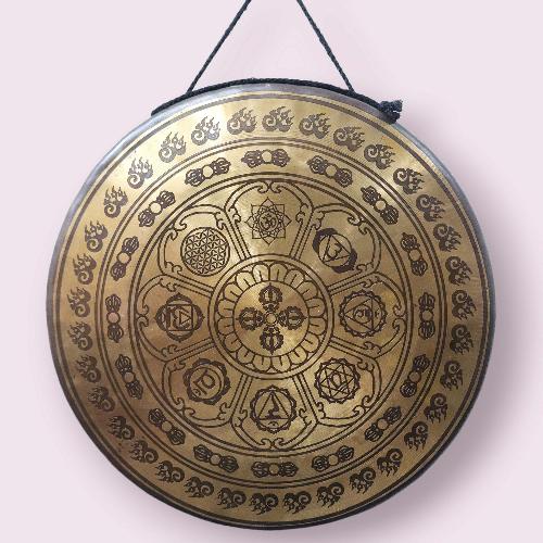 Handmade [gong], Bronze Chau Gong, Tam-tam Gong, Symphonic Gong With [mandala] Etching