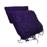 Yak Wool Blanket, Nepali Acrylic Hand Loom Blanket, Color [purple]