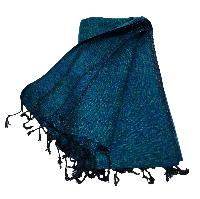 Yak Wool Blanket, Nepali Acrylic Hand Loom Blanket, Color [bluish-green]