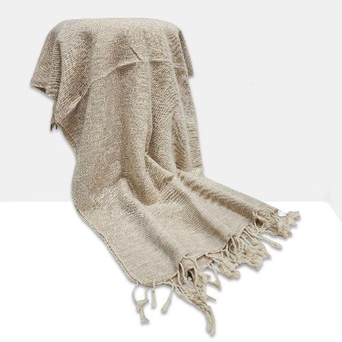 Yak Wool Blanket, Nepali Acrylic Hand Loom Blanket, Color [grayish-brown]